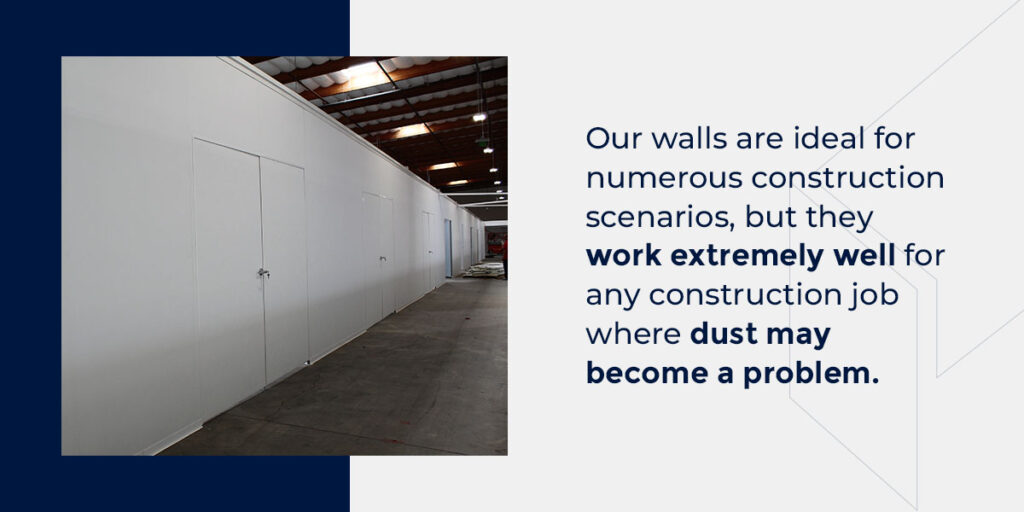 When to Use Our Walls: Construction Dust Hazards