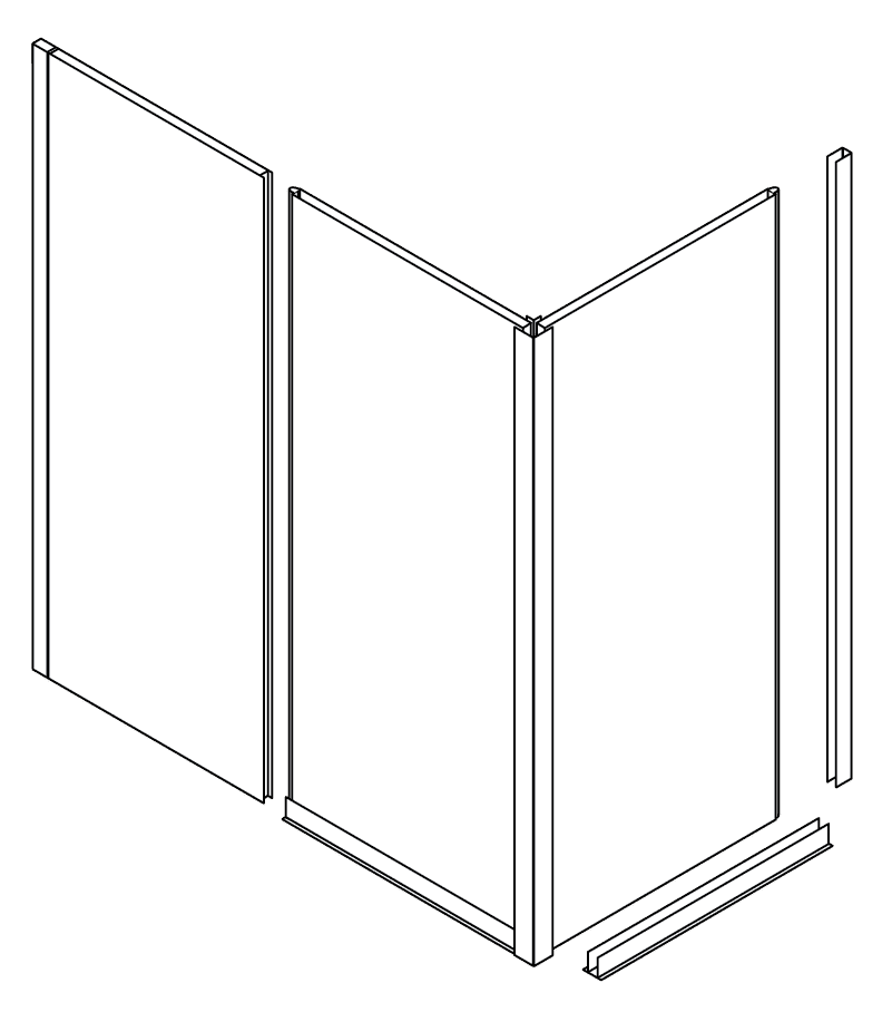 illustration of the Swiftwall® Flex reusable temporary construction wall