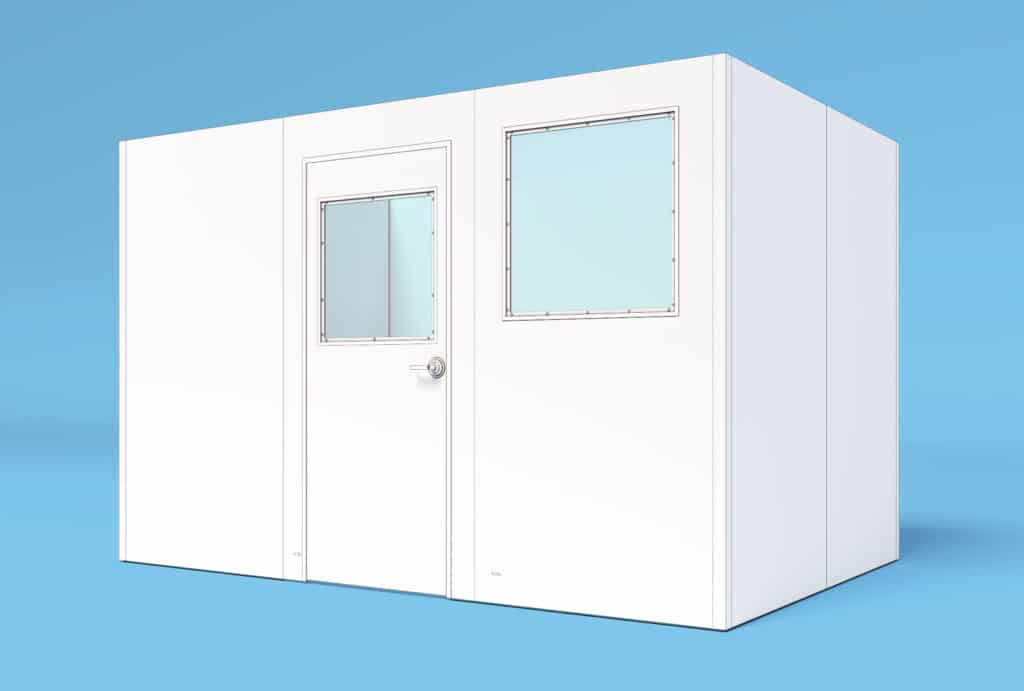 SwiftWall Click Kit Office example with door and window