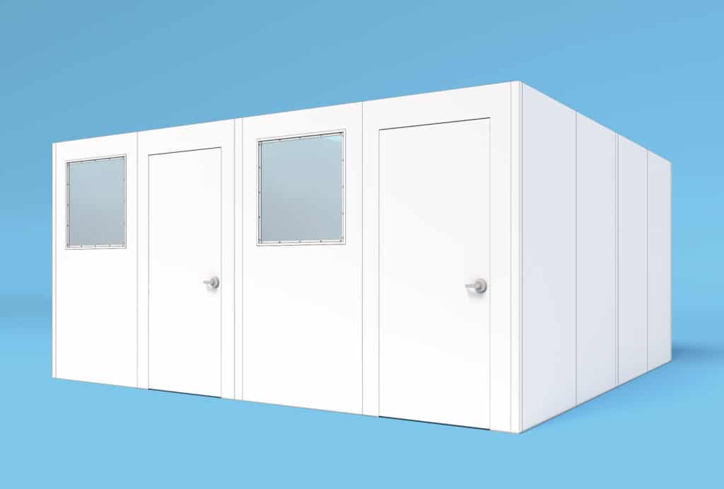 SwiftWall Click Kit Multi-Room example with doors and windows